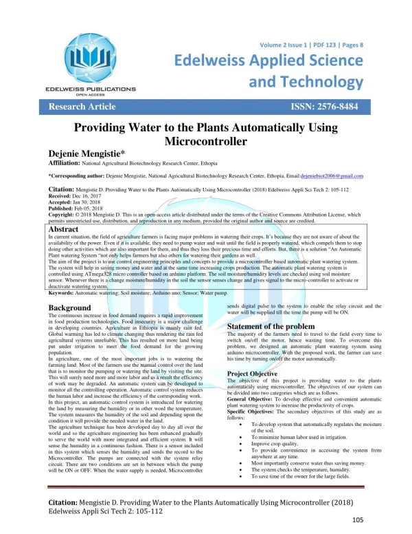 Providing Water to the Plants Automatically Using Microcontroller