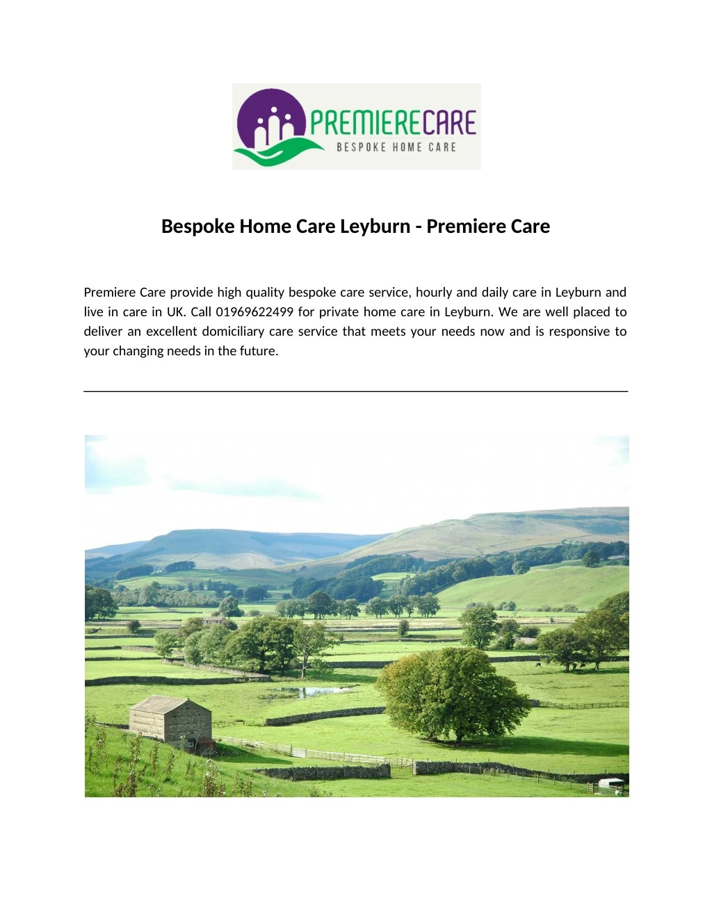 bespoke home care leyburn premiere care