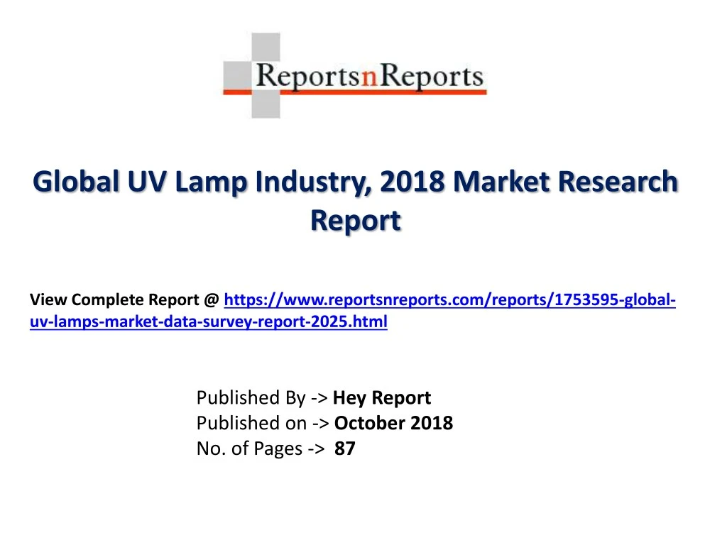 global uv lamp industry 2018 market research