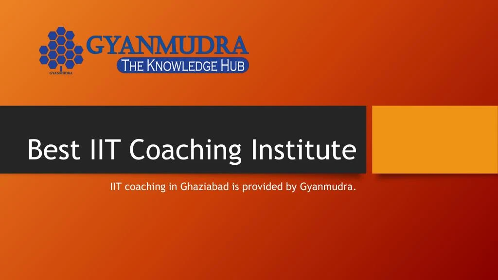 best iit coaching institute