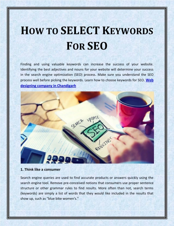 How to Select Keywords For SEO