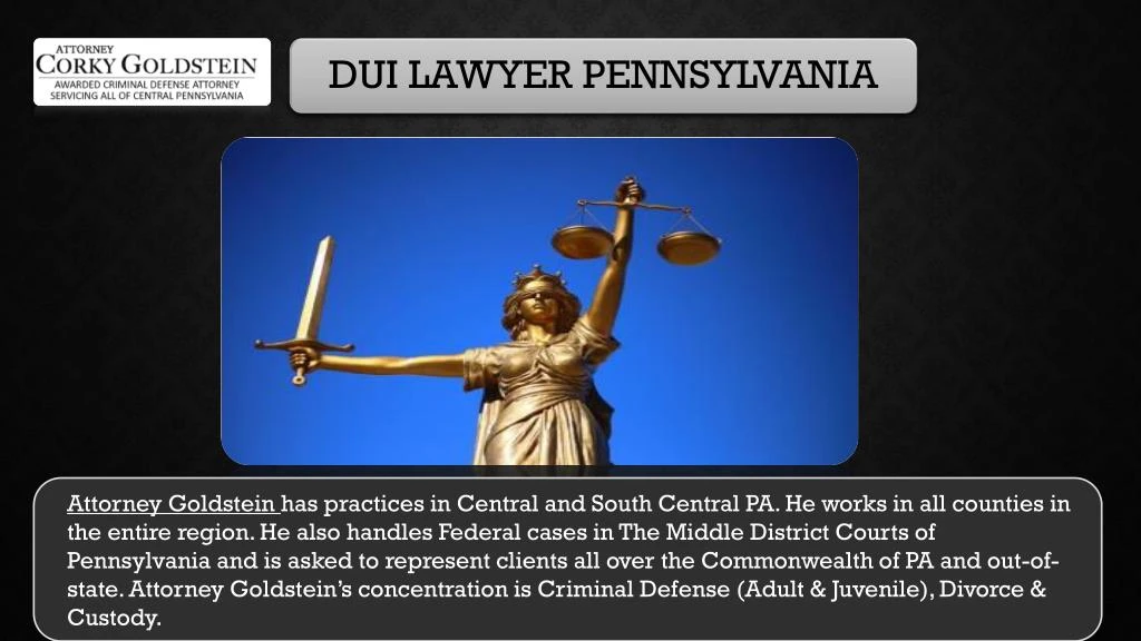 attorney goldstein has practices in central