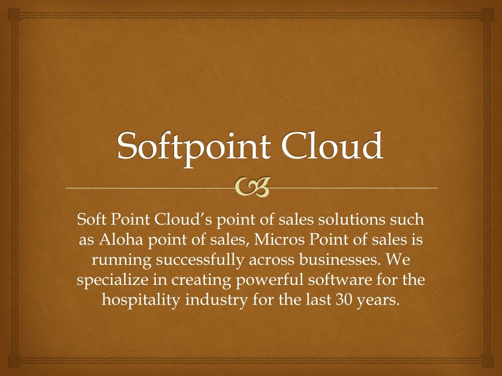 soft point cloud s point of sales solutions such