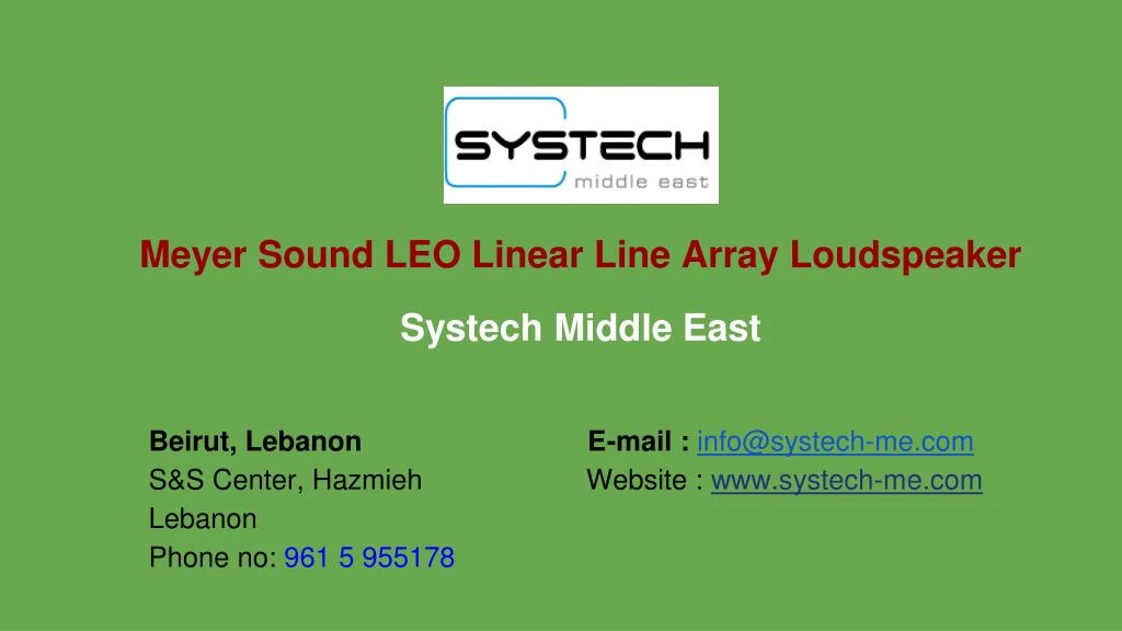 meyer sound leo linear line array loudspeaker