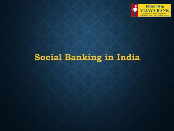 Social Banking in India