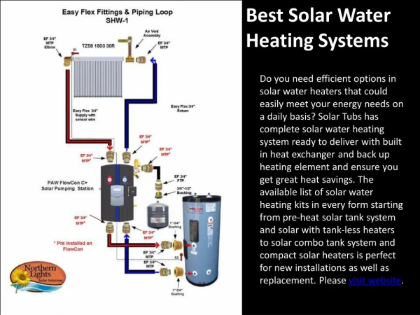 Best Solar Water Heating Systems