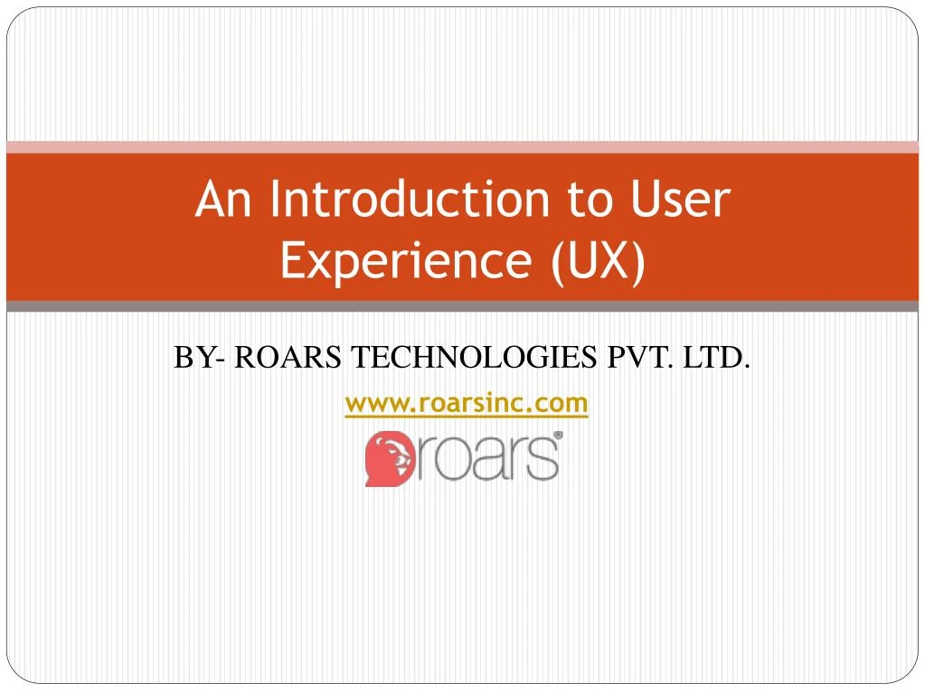 an introduction to user experience ux