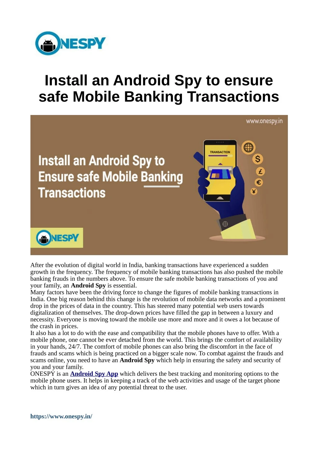 install an android spy to ensure safe mobile