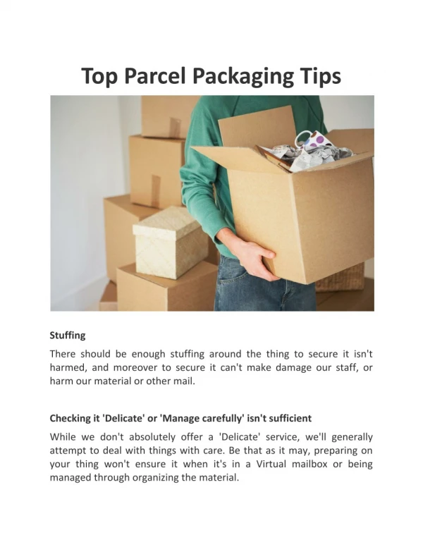 Top Parcel Packaging Tips
