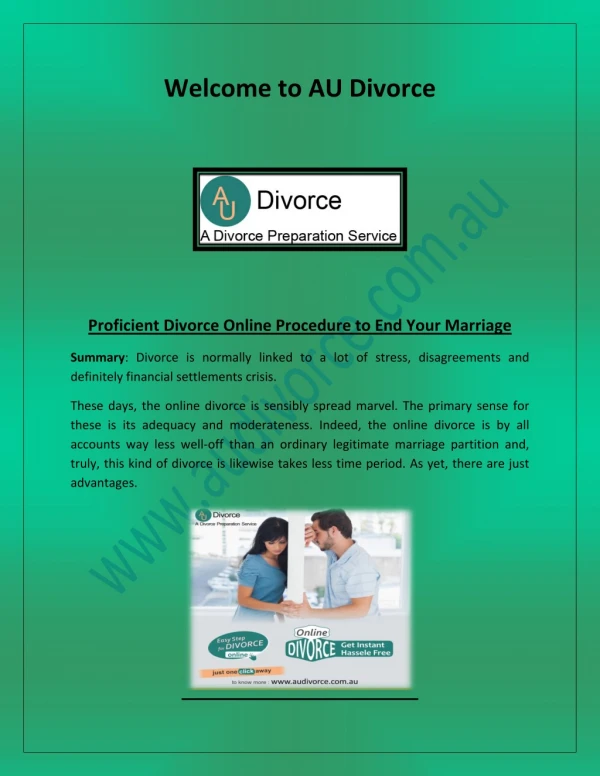 How to get a Divorce Online, apply for divorce online, divorce application