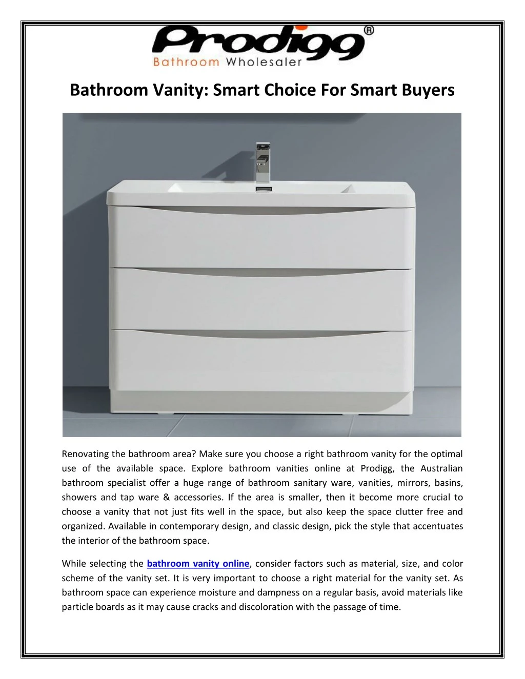 bathroom vanity smart choice for smart buyers