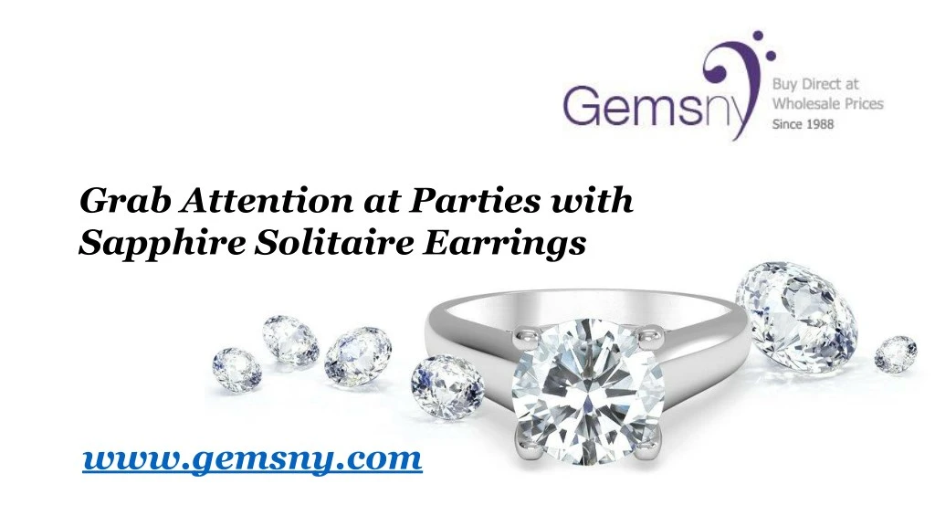 grab attention at parties with sapphire solitaire