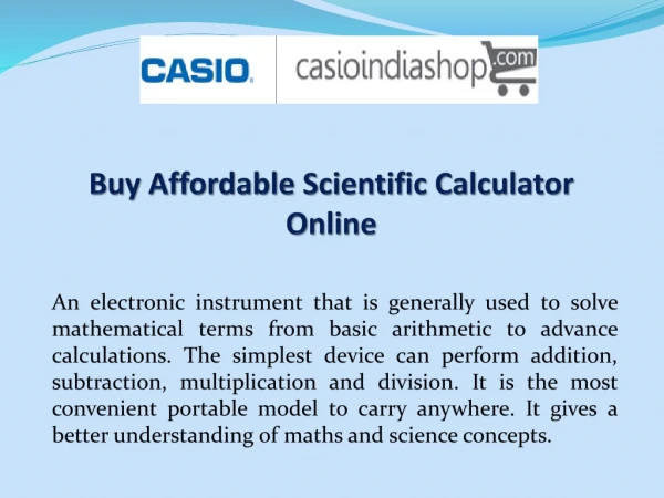 Buy Affordable Scientific Calculator Online