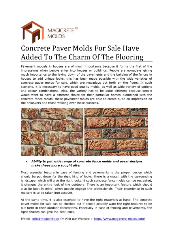 concrete paver molds for sale