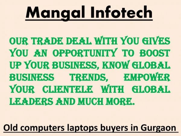 old computers laptops buyers in Gurgaon