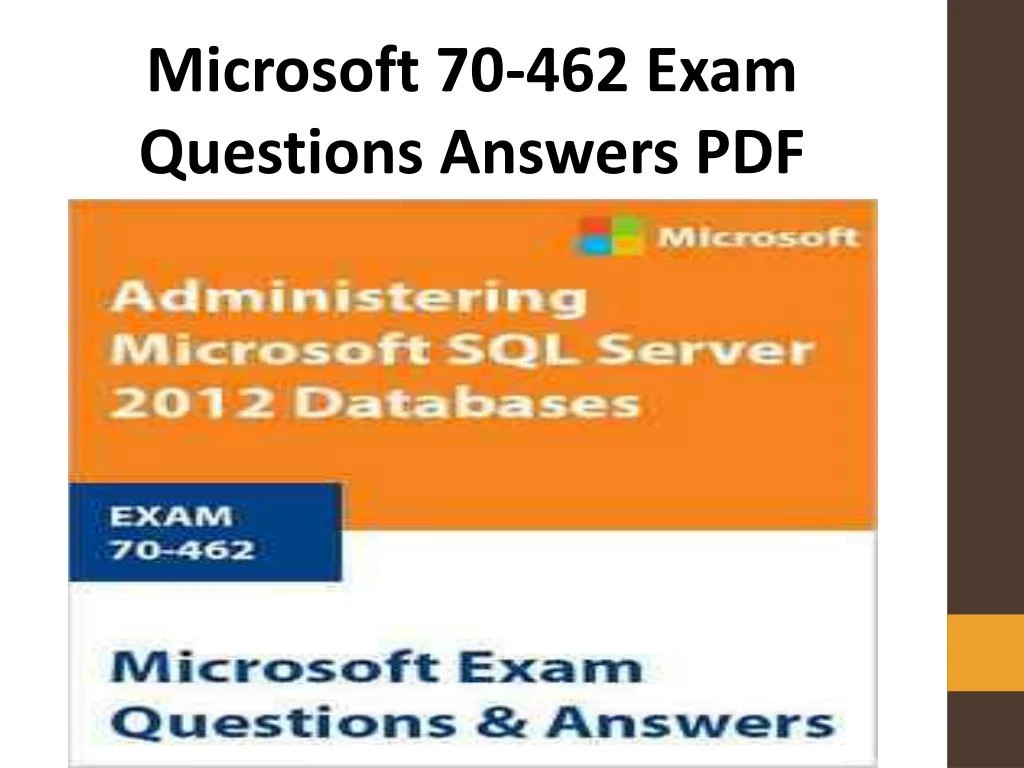 microsoft 70 462 exam questions answers pdf