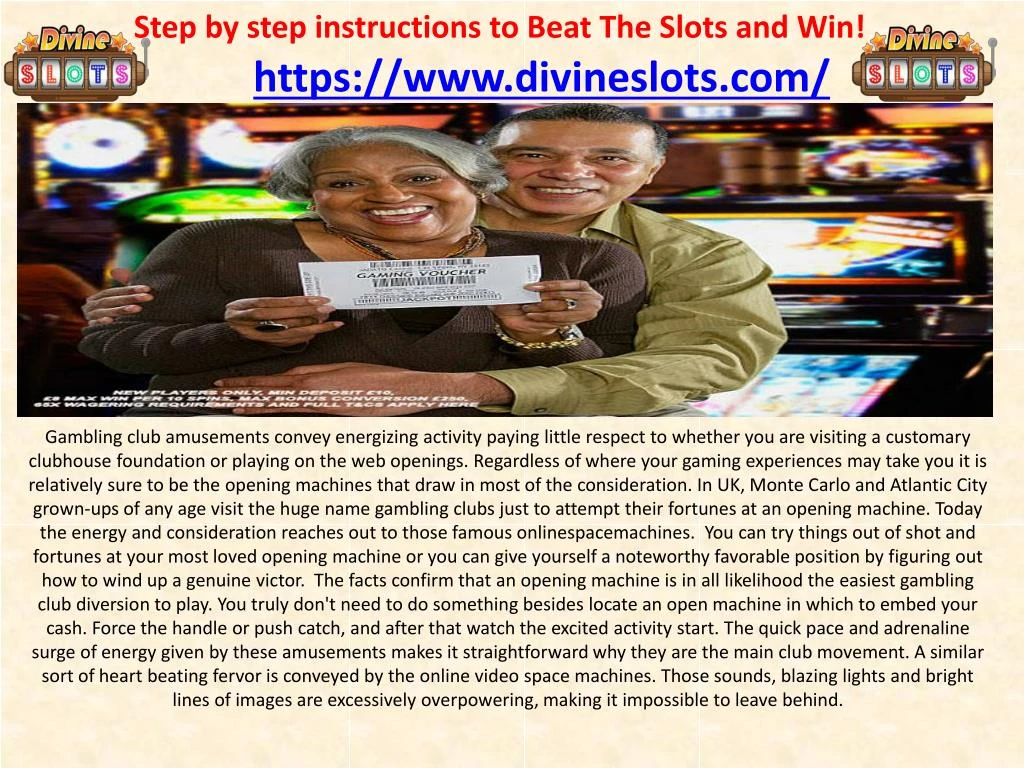 step by step instructions to beat the slots