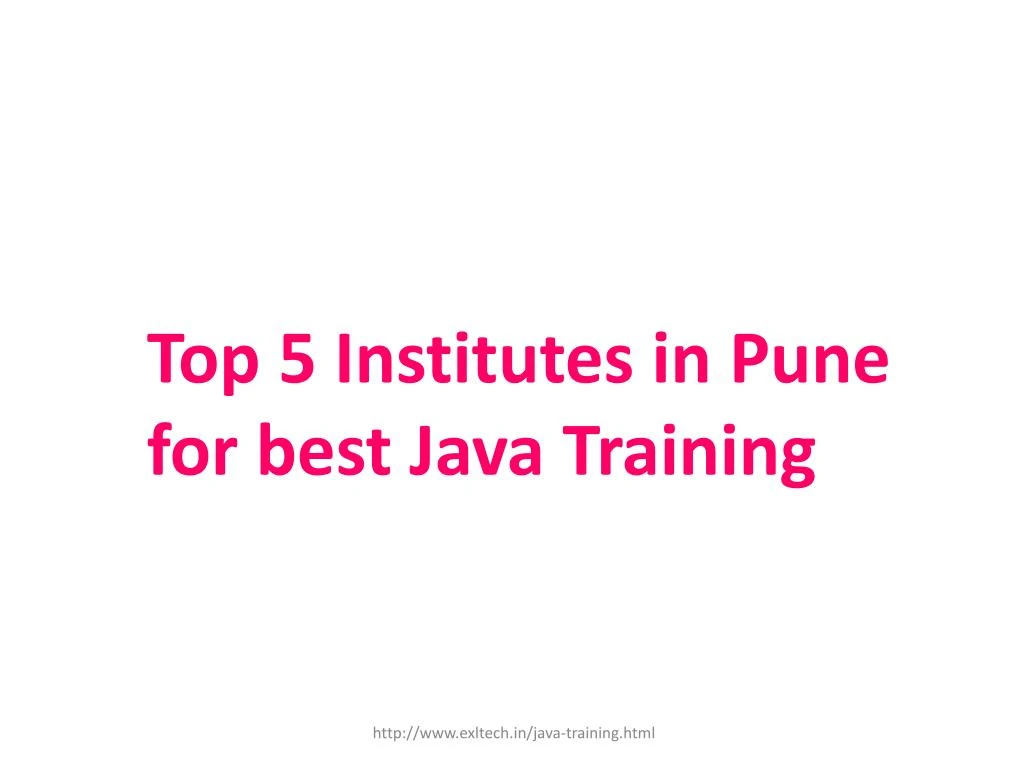 top 5 institutes in pune for best java training