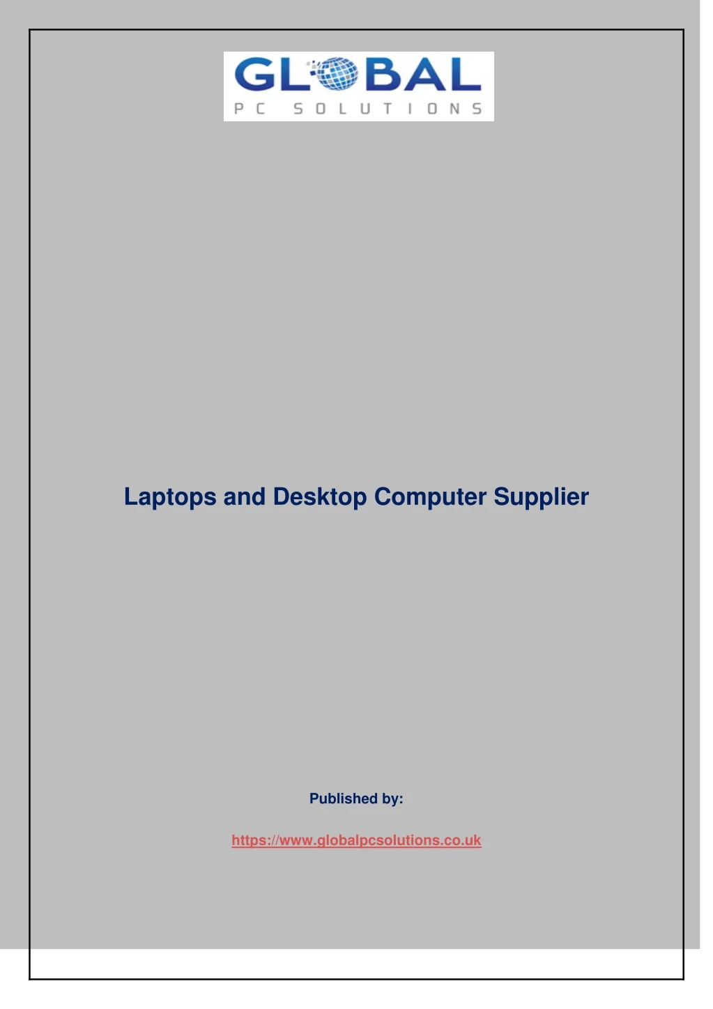 laptops and desktop computer supplier