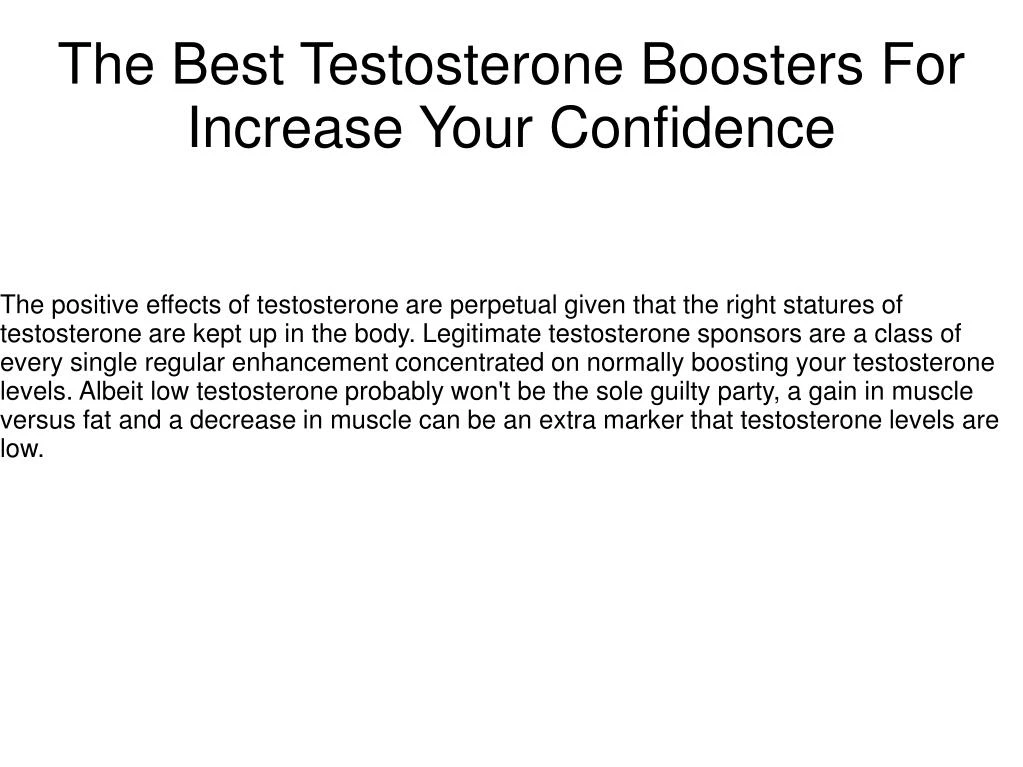 the best testosterone boosters for increase your confidence