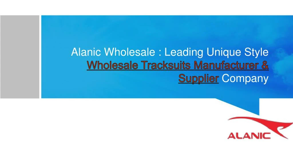 alanic wholesale leading unique style wholesale tracksuits manufacturer supplier company