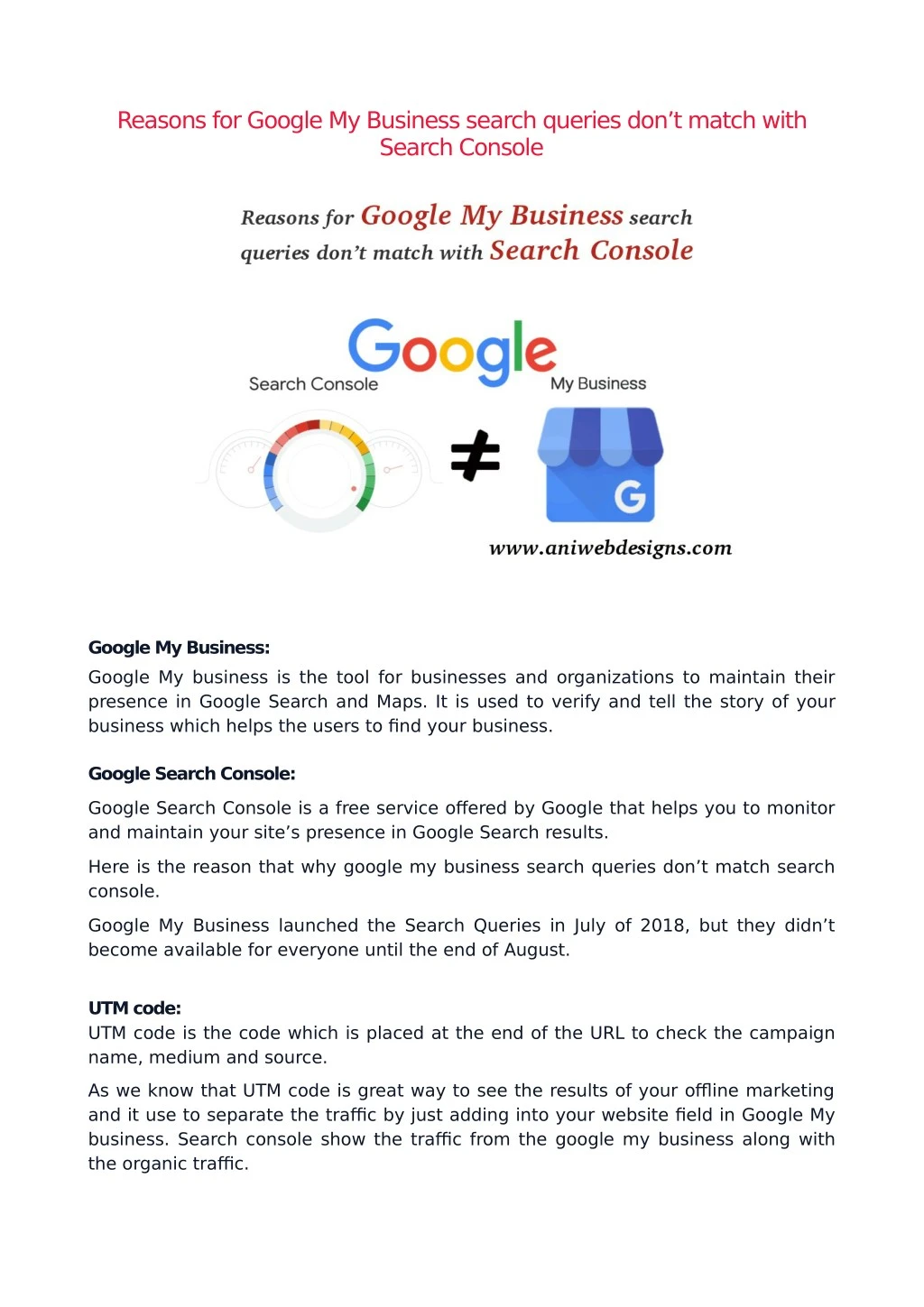 reasons for google my business search queries