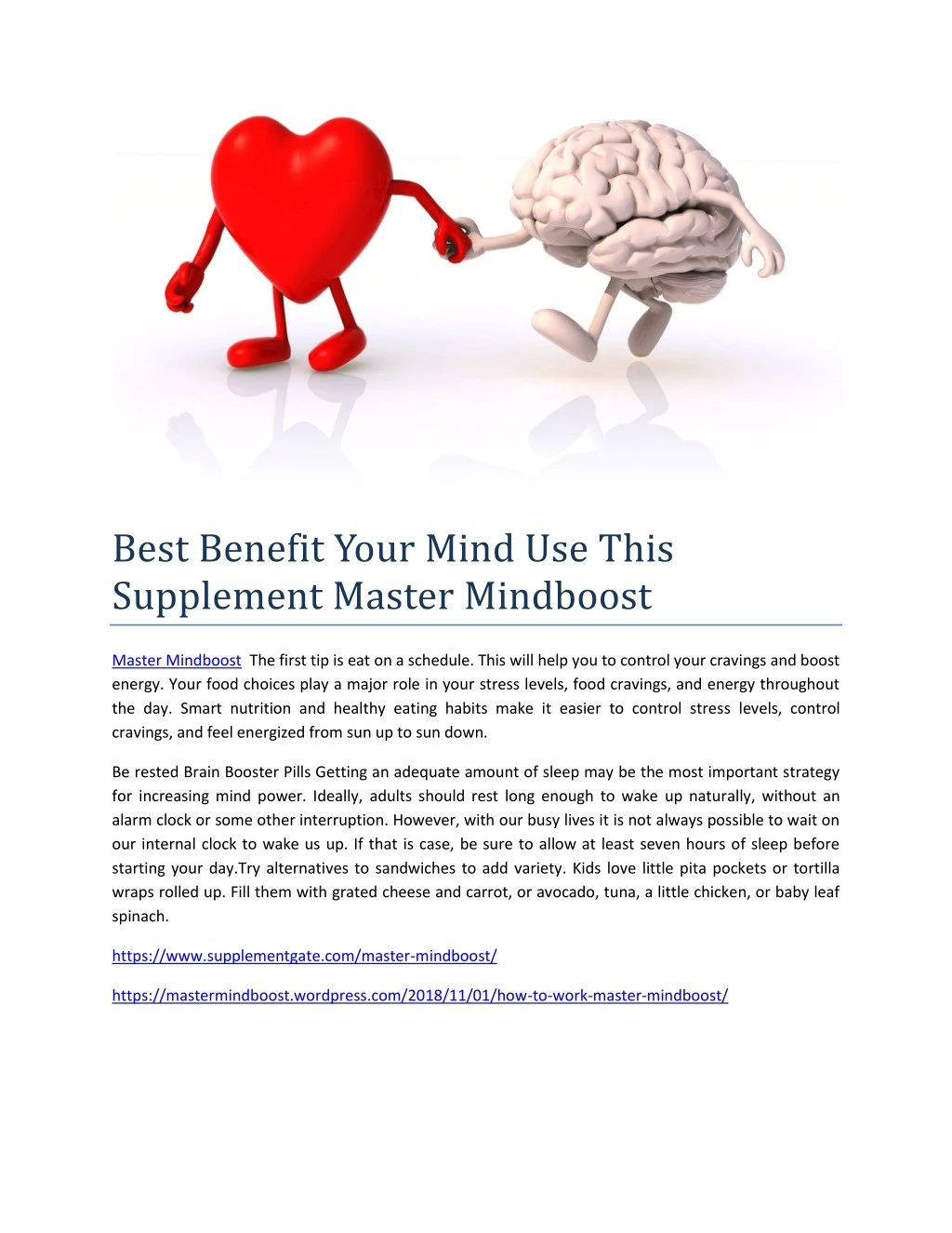 best benefit your mind use this supplement master