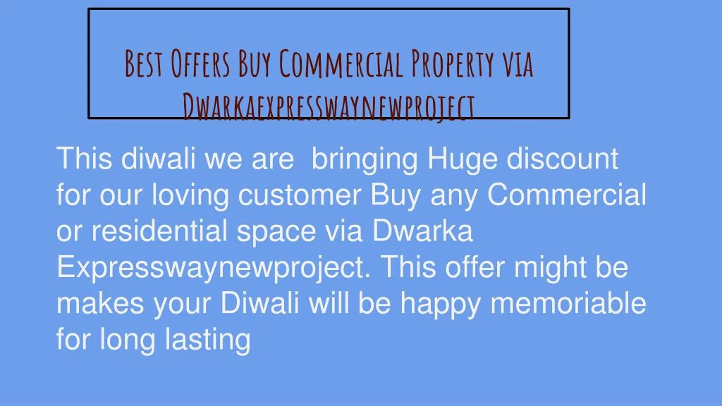 best offers buy commercial property