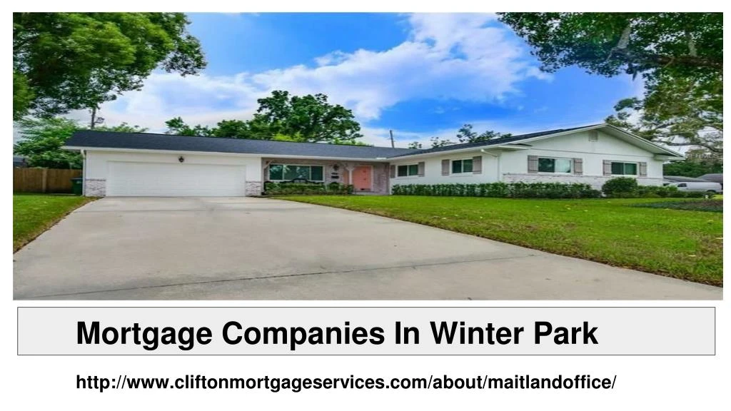 mortgage companies in winter park