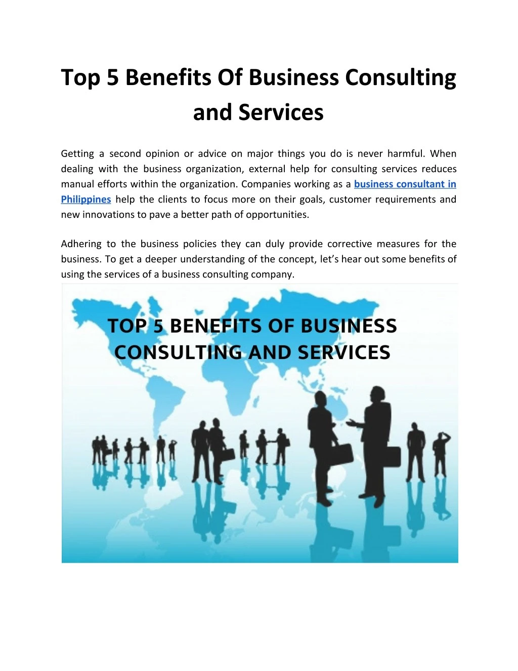 top 5 benefits of business consulting and services