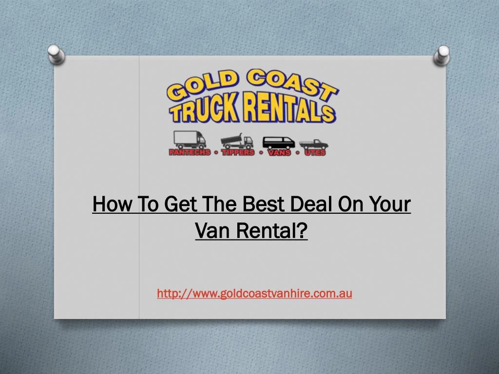 how to get the best deal on your van rental