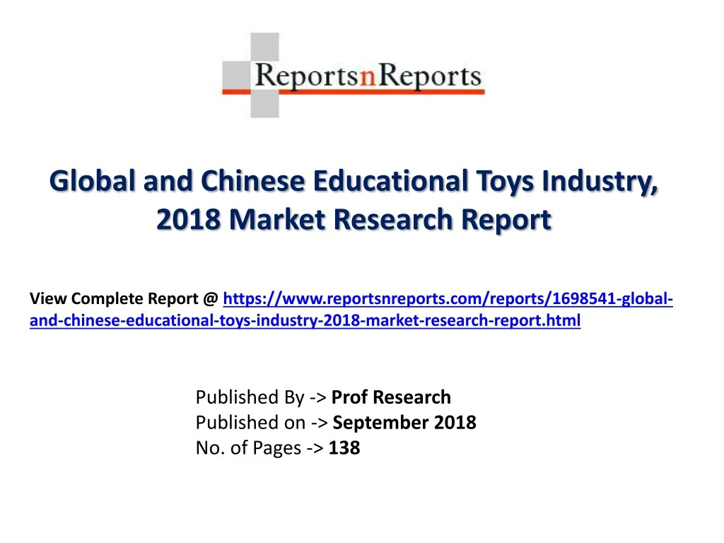 global and chinese educational toys industry 2018