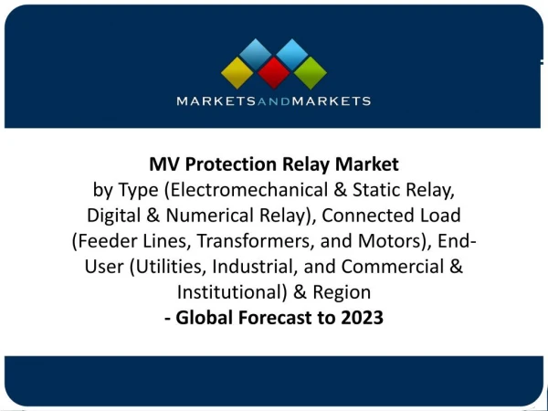 Global MV Protection Relay Market Will Reach $1115 Million By 2023