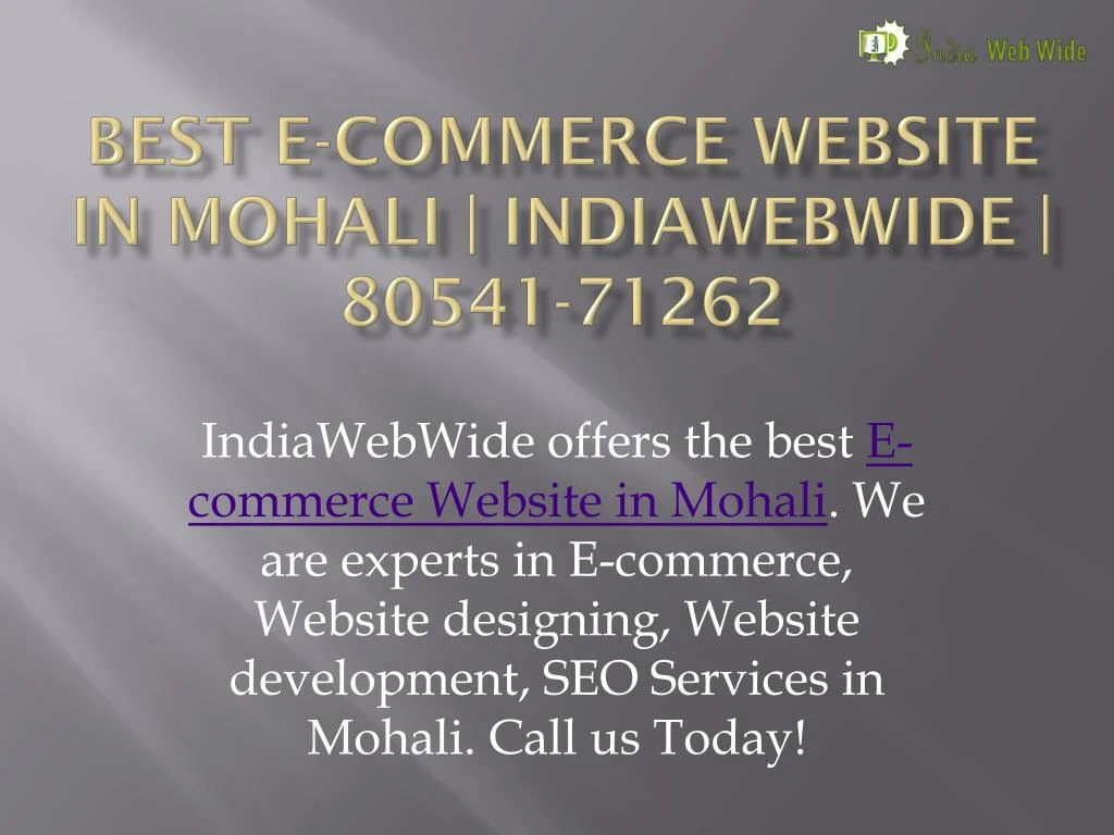 best e commerce website in mohali indiawebwide 80541 71262