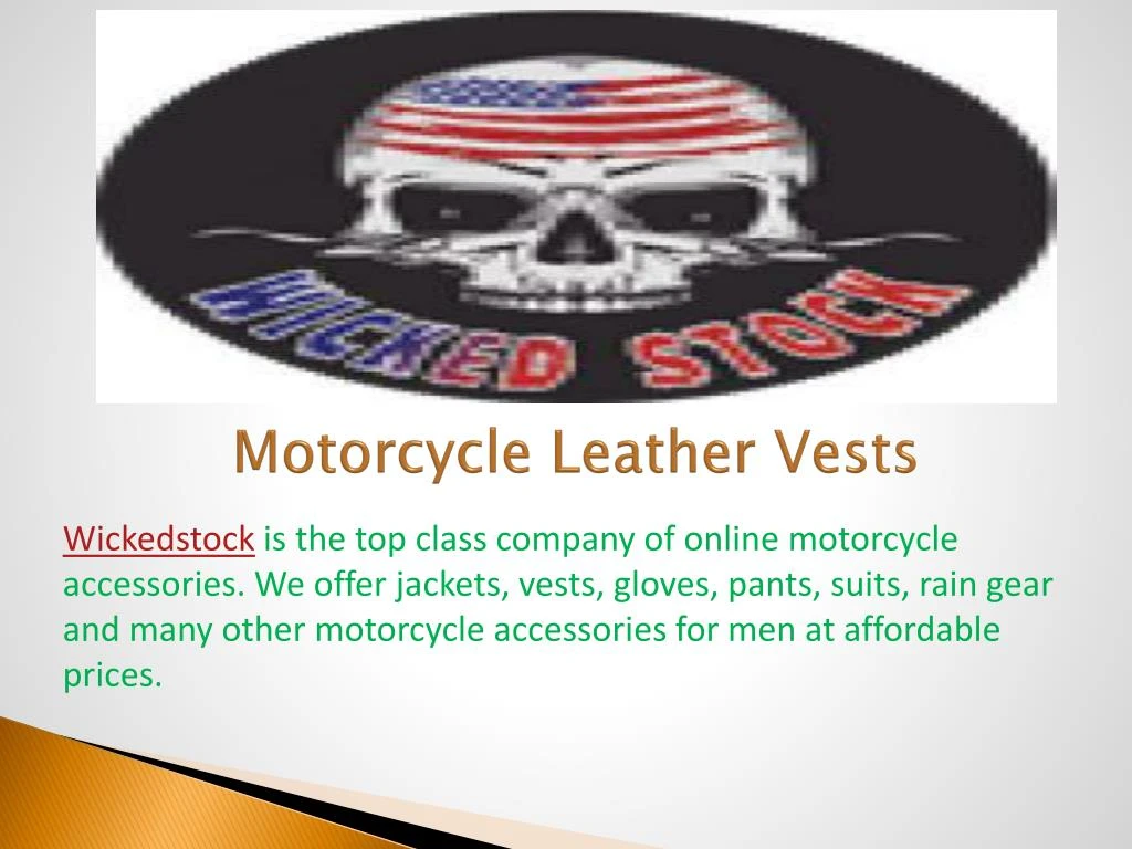 motorcycle leather vests