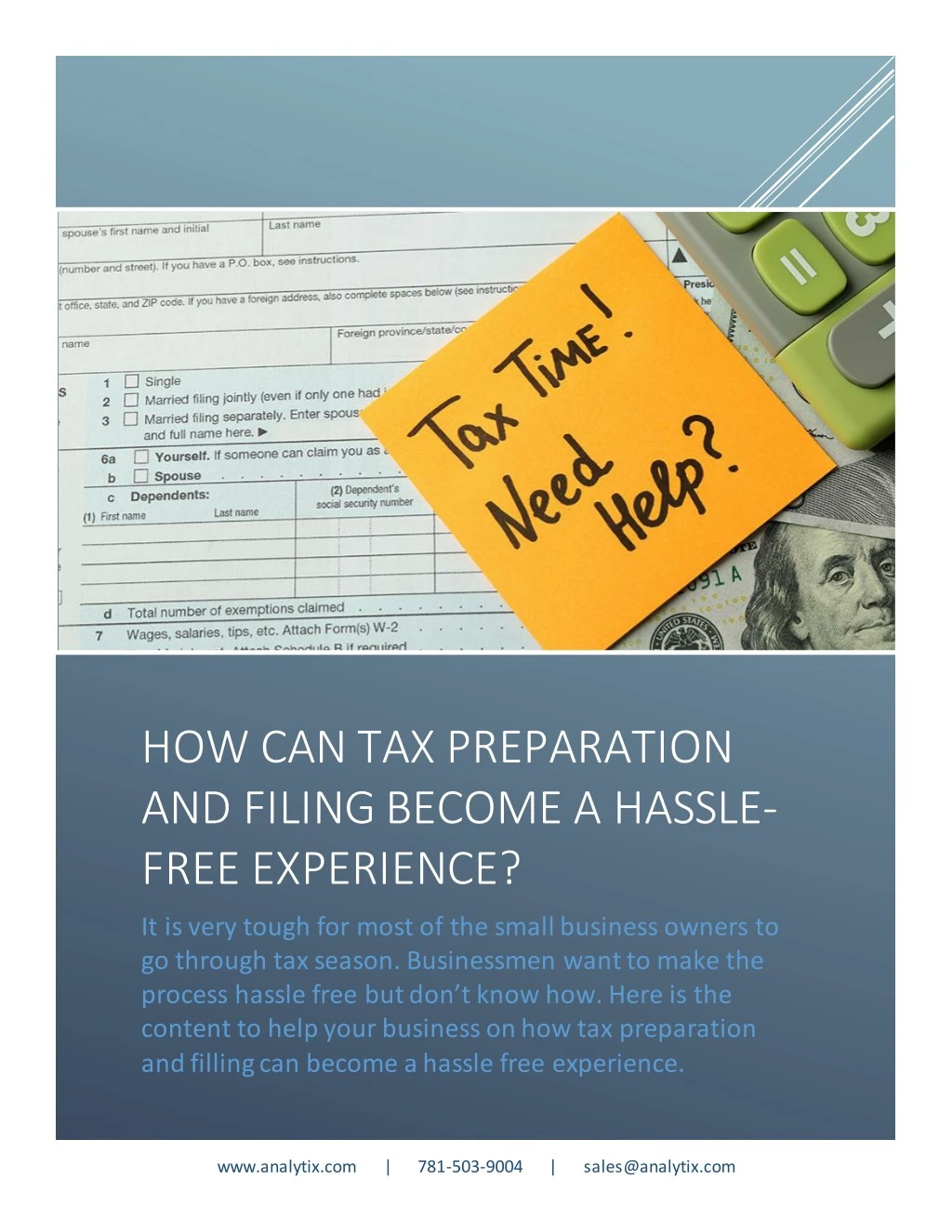 how can tax preparation and filing become