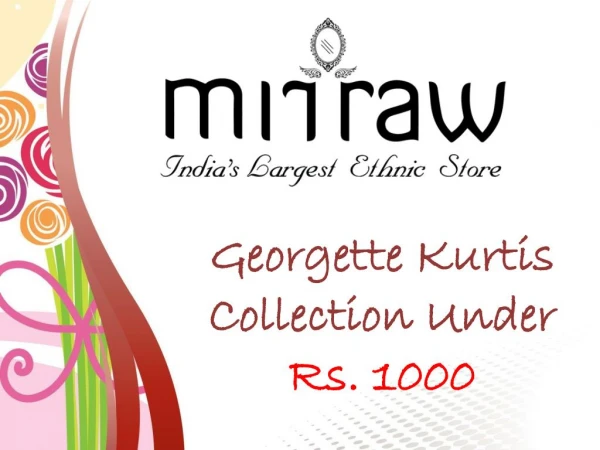 Mirraw's Georgette Kurtis Collection For Women Under Rs.1000