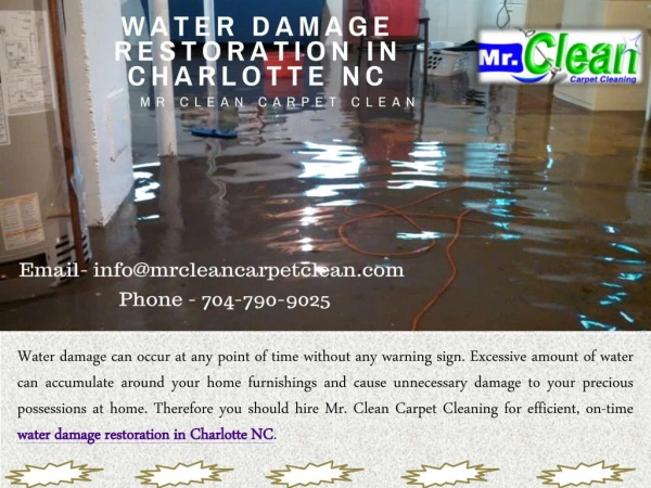 Water Damage Restoration Charlotte, NC