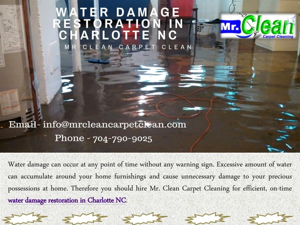 water damage can occur at any point of time