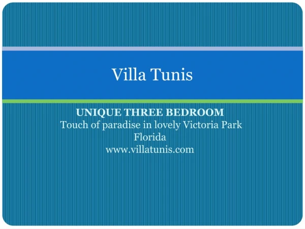 Three Bedrooms Villa Apartment in South Florida