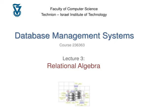 Database Management Systems Course 236363