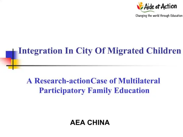 Integration In City Of Migrated Children