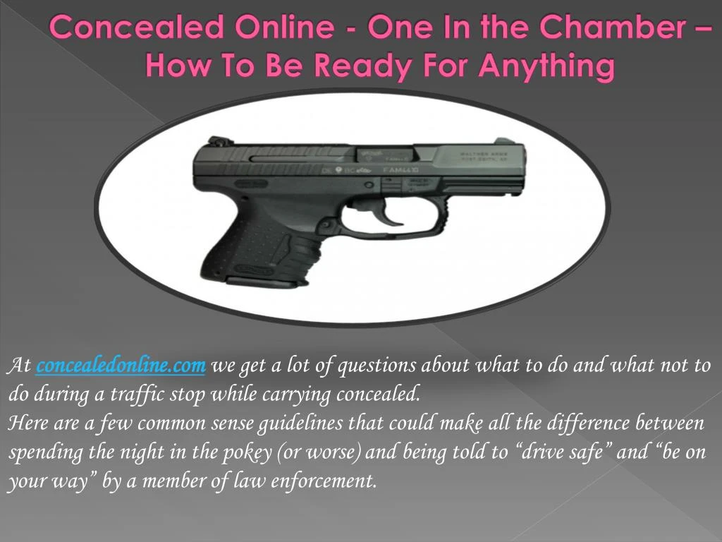 concealed online one in the chamber how to be ready for anything