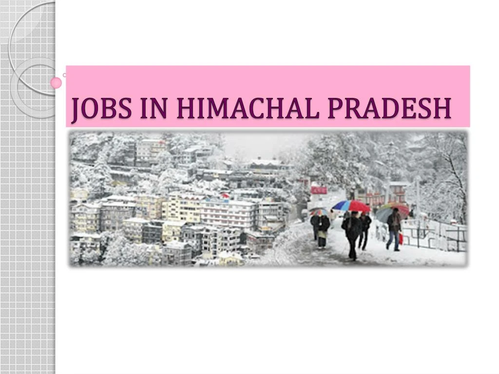 jobs in himachal pradesh