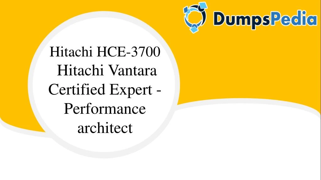 hitachi hce 3700 hitachi vantara certified expert
