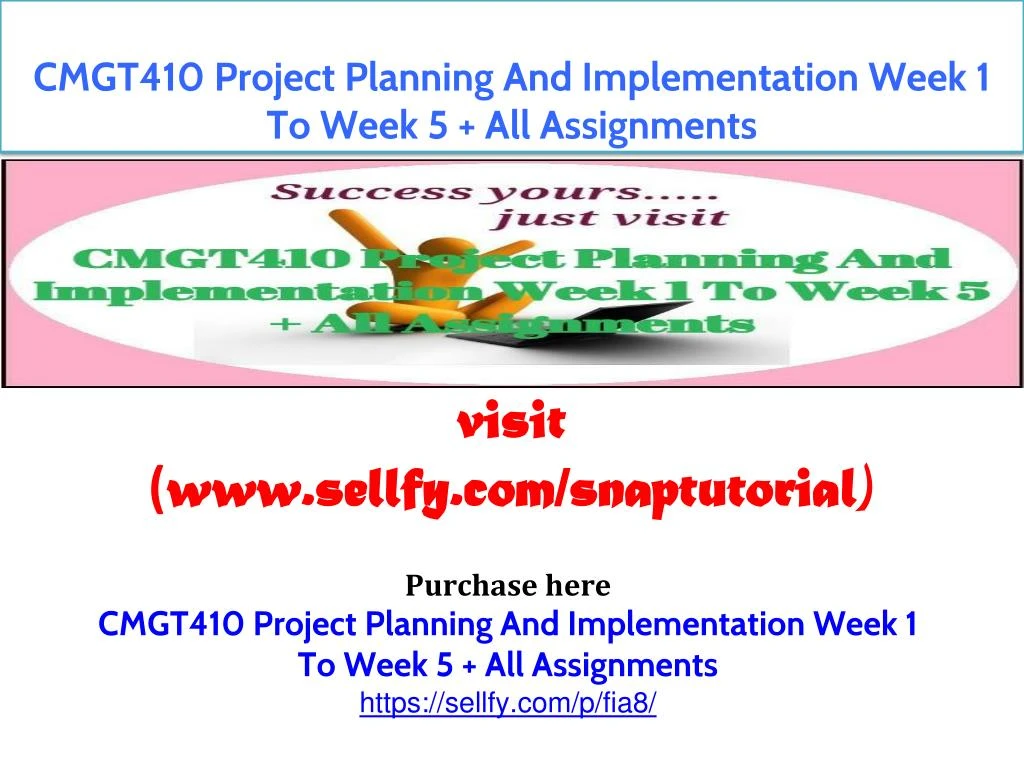 cmgt410 project planning and implementation week