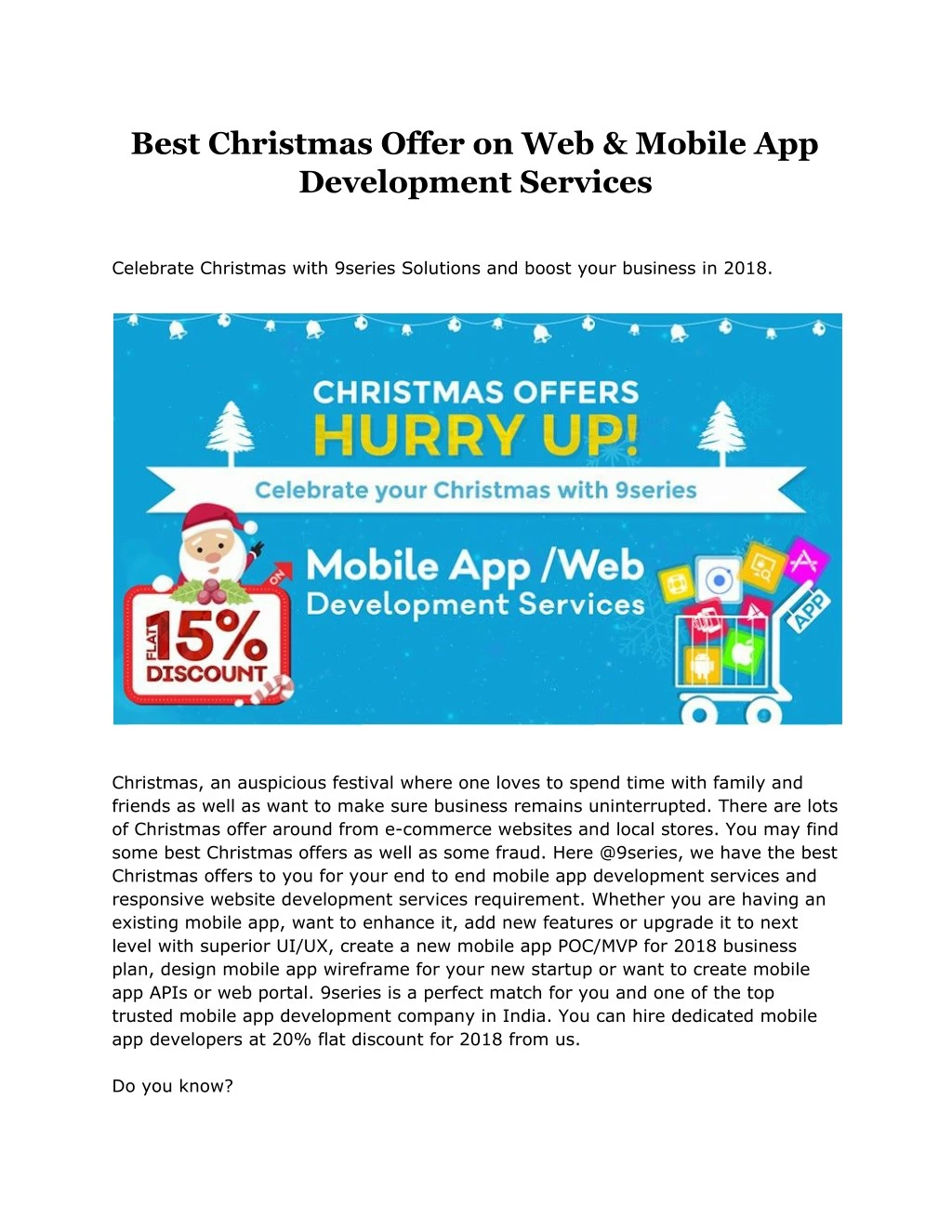 best christmas offer on web mobile