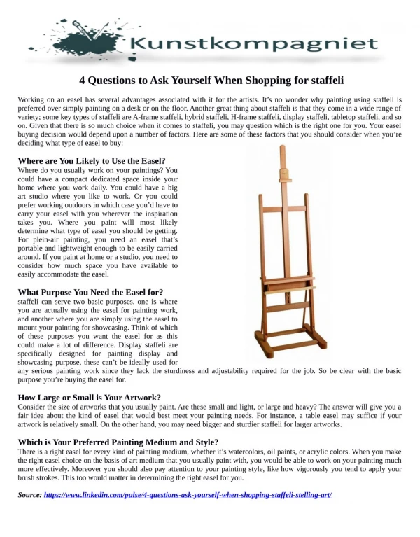 4 Questions to Ask Yourself When Shopping for staffeli