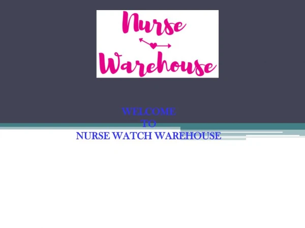 Blue and white pretty nurse watch