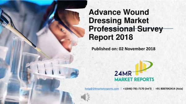 Advance Wound Dressing Market Professional Survey Report 2018